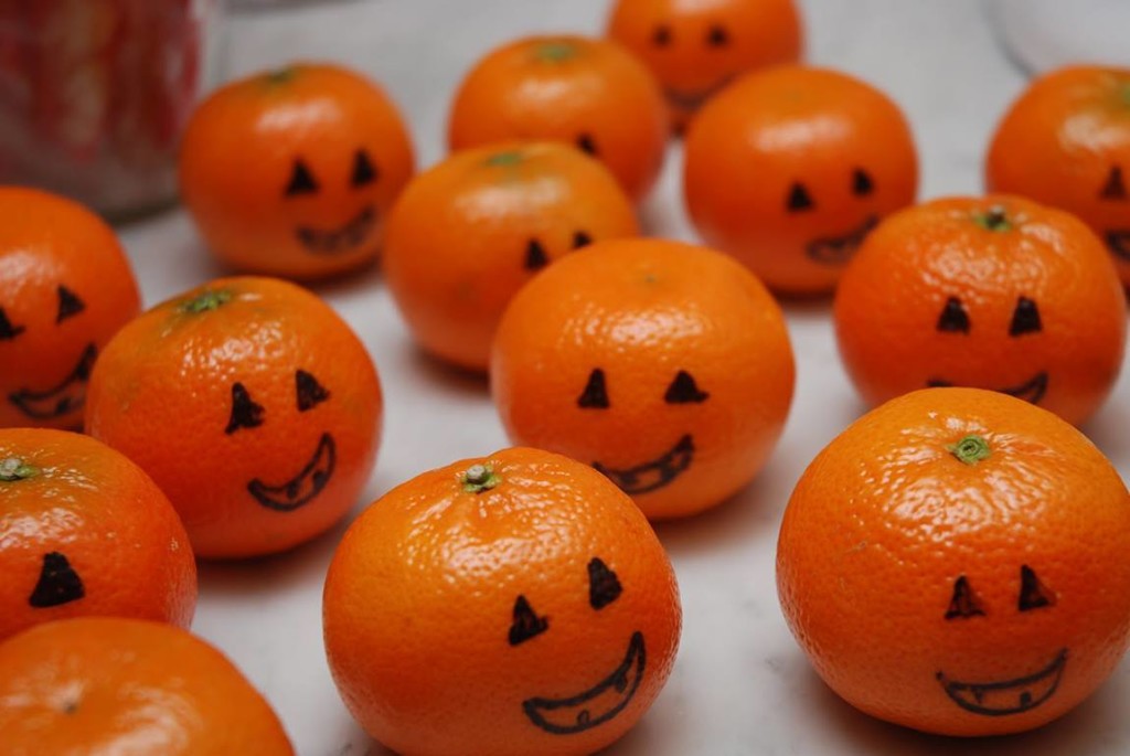 healthy treats halloween ghost mandarine